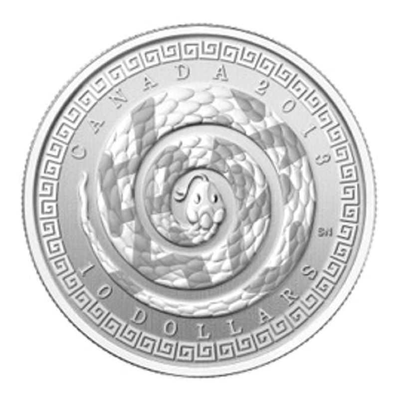 2013 $10 Fine Silver Coin - Year of the Snake