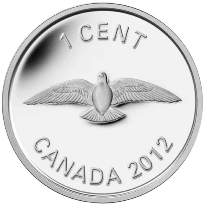 Fine Silver 5 Coin Set - Farewell to the Penny: Rock Dove Penny Reverse