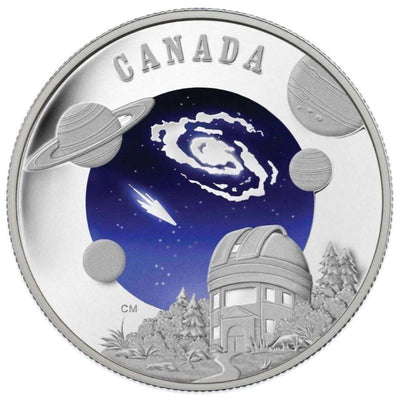 Sterling Silver Coin with Colour - International Year of Astronomy Reverse