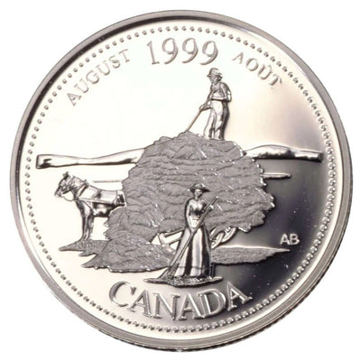 Sterling Silver 12 Coin Set - Millennium Coins: August The Pioneer Spirit Reverse