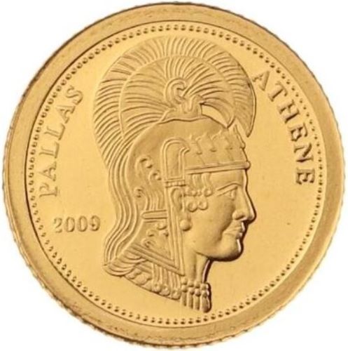 Pure Gold 12 Coin Set - The Smallest Gold Coins of the World: Pallas Athene Reverse