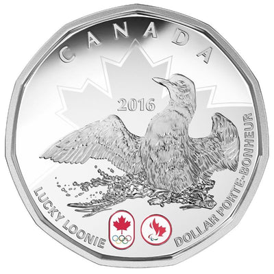 Fine Silver Coin with Colour - Lucky Loonie Reverse