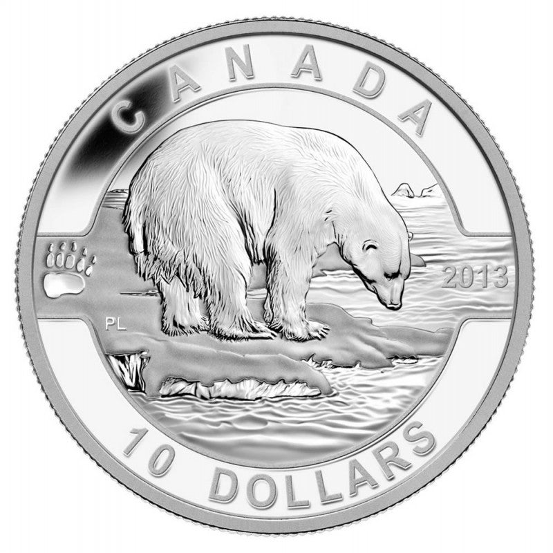 2013 10 Fine Silver Coin The Polar Bear Canada Gold Bullion