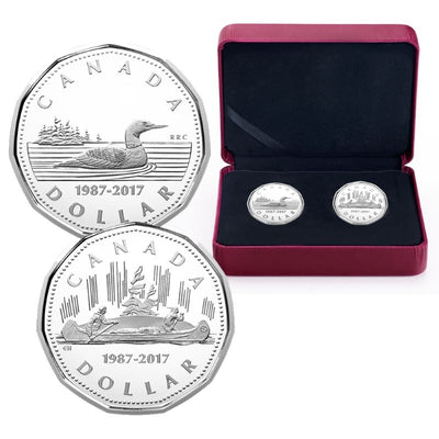 Fine Silver 2 Coin Set - 30th Anniversary of the Loonie