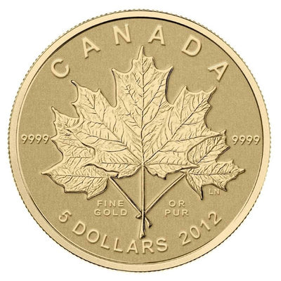 Pure Gold Coin - Maple Leaf Forever Reverse