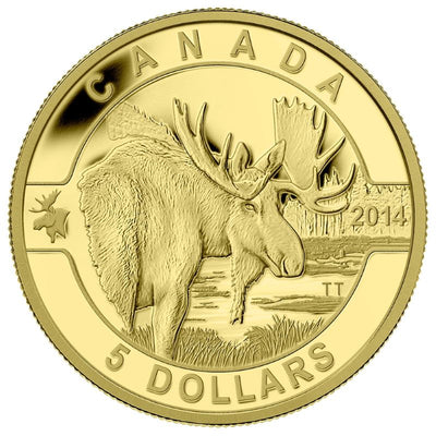 Pure Gold Coin - O Canada: Moose Reverse