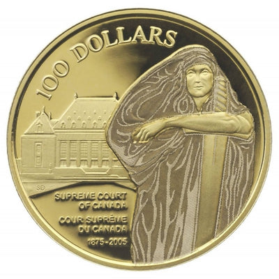 14k Gold Coin - The 130th Anniversary of the Establishment of the Supreme Court of Canada Reverse