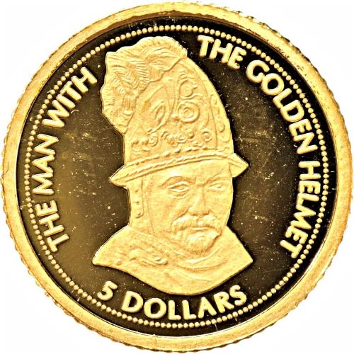 Pure Gold 12 Coin Set - The Smallest Gold Coins of the World: The Man with the Golden Helmet Reverse