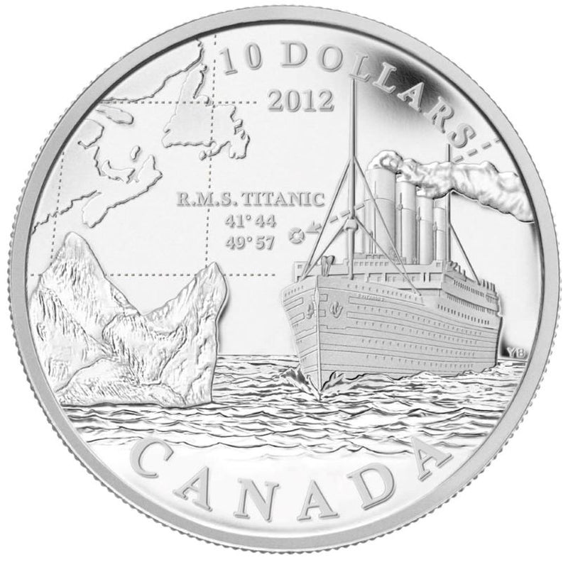 Fine Silver Coin - R.M.S. Titanic Reverse
