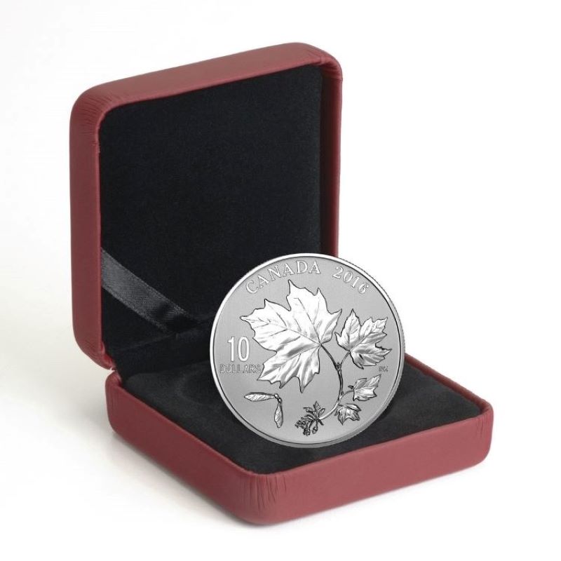 Fine Silver Coin - Canadian Maple Leaves Packaging