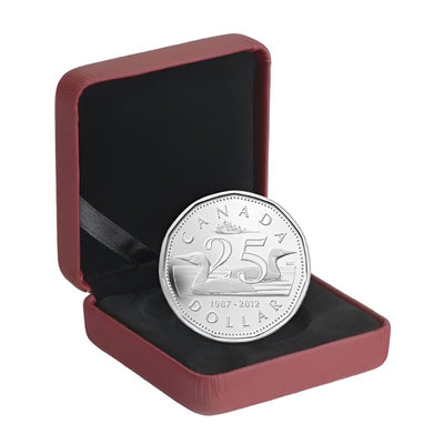 Fine Silver Coin - 25th Anniversary of the Loonie Packaging