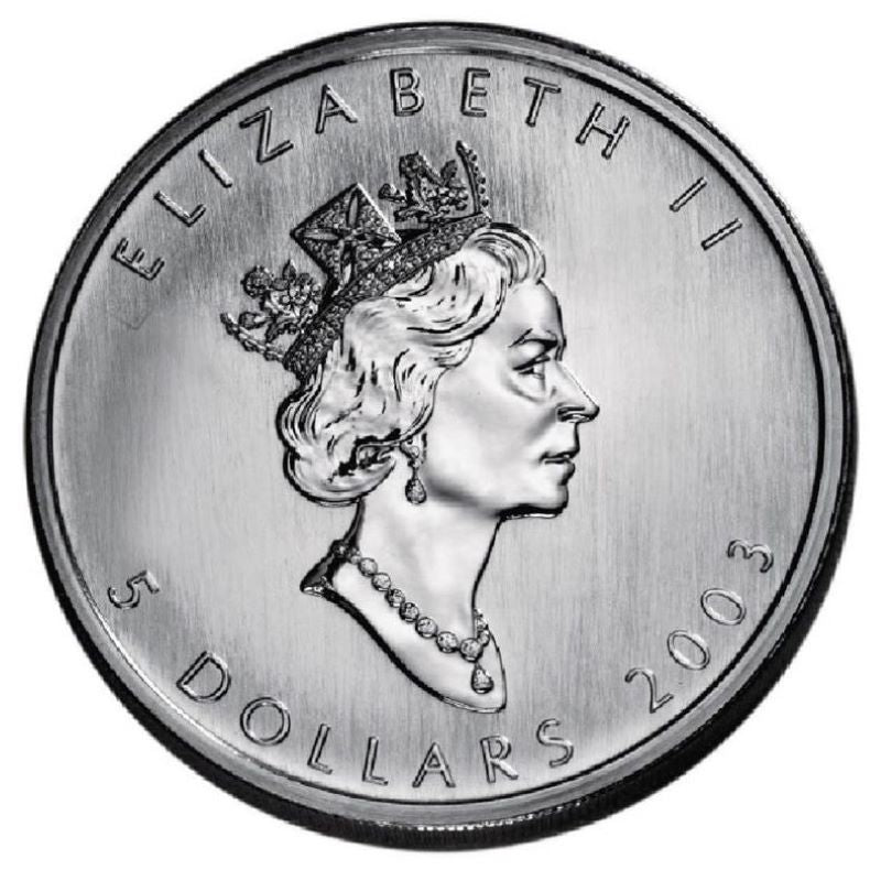 Fine Silver Holgram 5 Coin Set - Silver Maple Leaf Fractional Set Obverse