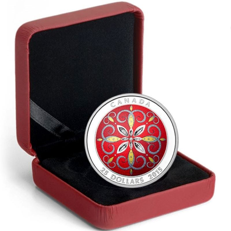 Fine Silver Ultra High Relief Coin with Colour - Christmas Ornament Packaging