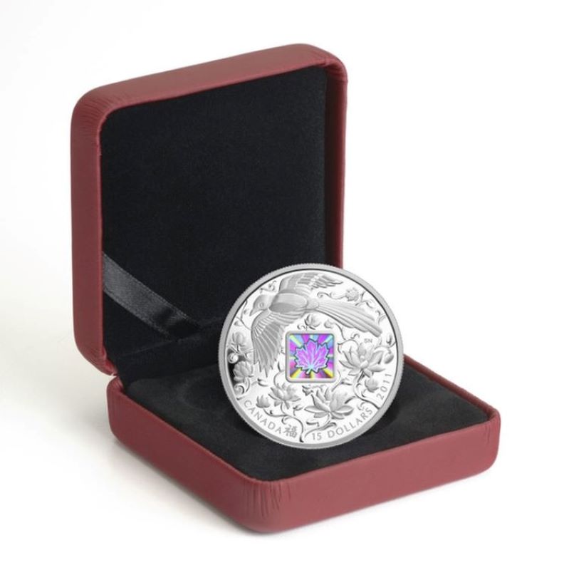 Fine Silver Hologram Coin - Maple of Happiness Packaging