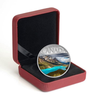 Fine Silver Coin with Colour - Celebrating Canada's 150th: Peyto Lake Packaging