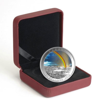 Fine Silver Coin with Colour - Weather Phenomenon: Radiant Rainbow Packaging