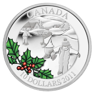 Fine Silver Coloured Coin - Little Skaters Reverse
