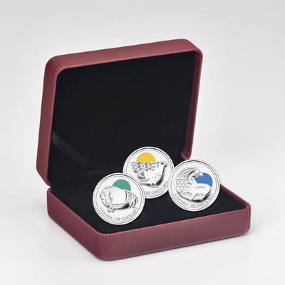 Sterling Silver 3 Coin Set with Colour - Our Legendary Nature: Canadian Conservation Successes Packaging