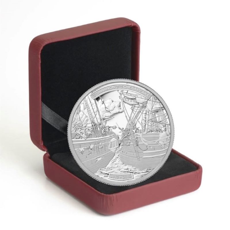 Fine Silver Coin - The Shannon and the Chesapeake Packaging
