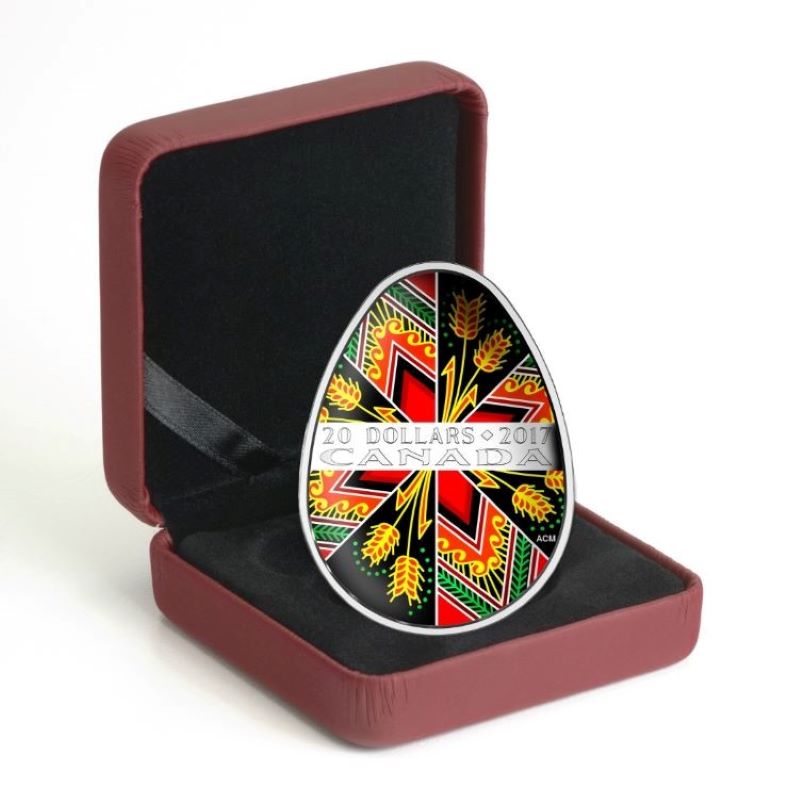 Fine Silver Coin with Colour - Traditional Pysanka Packaging