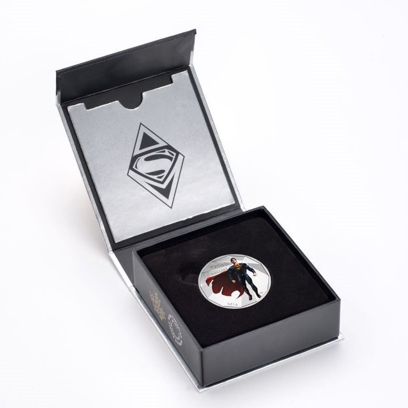 Fine Silver Coin with Colour - Batman Vs. Superman: Dawn of Justice - Superman Packaging