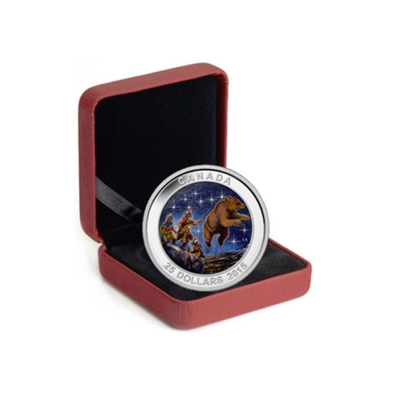 Fine Silver Glow In The Dark Coin with Colour - Star Charts: The Great Ascent Packaging