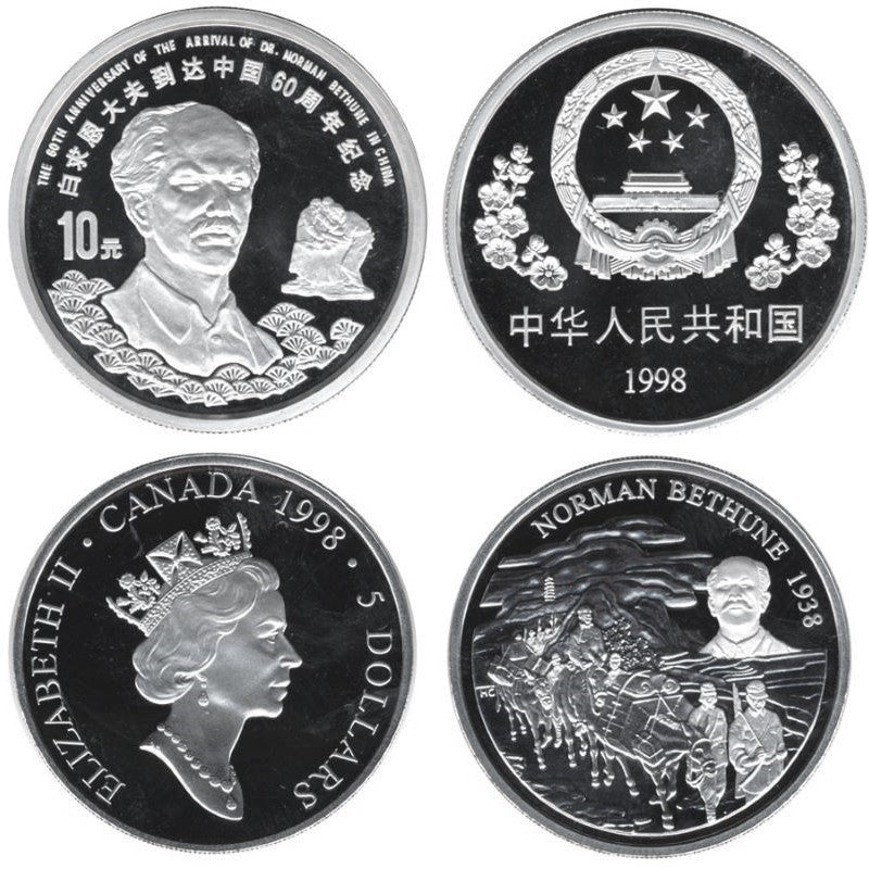 Fine Silver 2 Coin Set - Dr. Norman Bethune