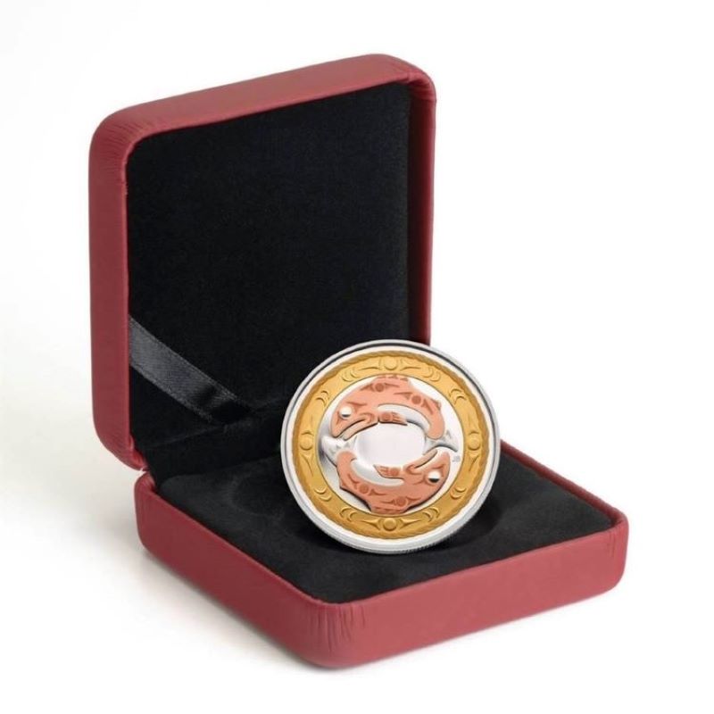 Fine Silver Coin with Gold Plating - Return of the Tyee Packaging
