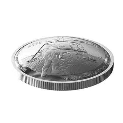Fine Silver Convex Coin - 50th Anniversary of the Apollo 11 Moon Landing