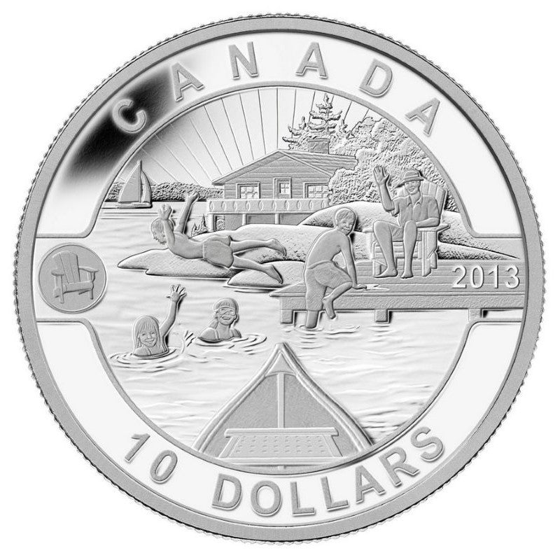 Fine Silver 12 Coin Set with Colour - O Canada: Canadian Summer Fun Reverse
