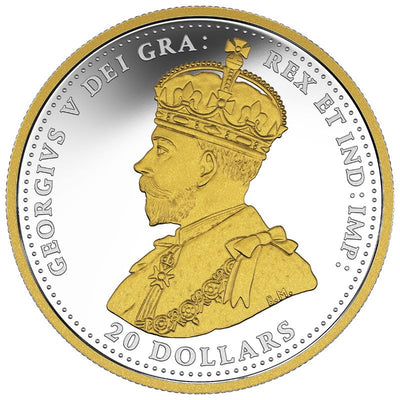 Fine Silver Coin with Gold Plating - First World War Series: Armistice of Compiegne Obverse
