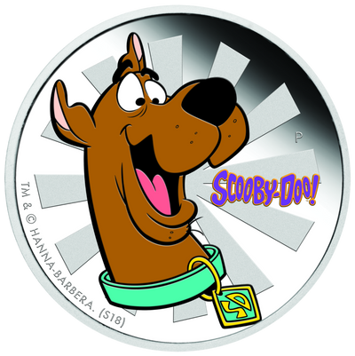 Fine Silver Coin with Colour - Scooby-Doo Reverse