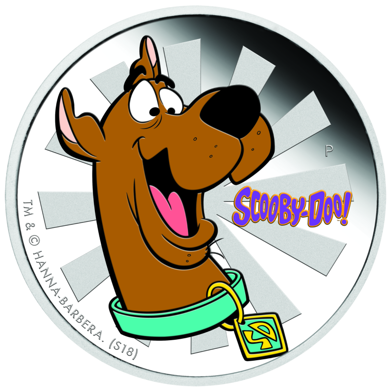 Fine Silver Coin with Colour - Scooby-Doo Reverse