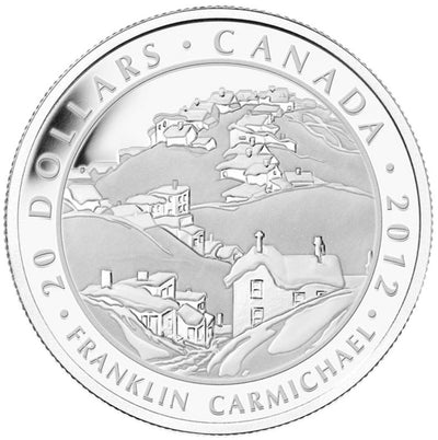 Fine Silver Coin - Houses, Cobalt by Franklin Carmichael Reverse