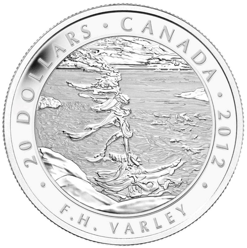 Fine Silver Coin - Stormy Weather, Georgian Bay by F.H. Varley Reverse