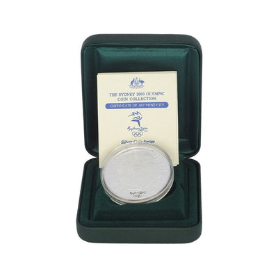 Fine Silver Coin with Colour - The Sydney Olympics: Echidna and Tea Tree Packaging