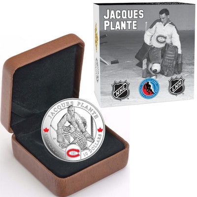 Fine Silver Coin with Colour - Goalies: Jacques Plante Packaging