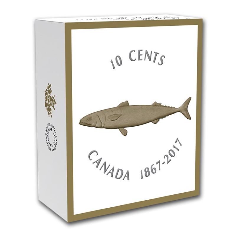Fine Silver Coin with Gold Plating - Big Coin Series Alex Colville Designs: 10 Cents Packaging