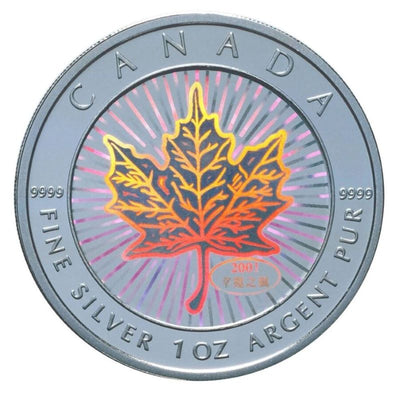 Fine Silver Hologram Coin - Auspicious Maple Leaf Reverse