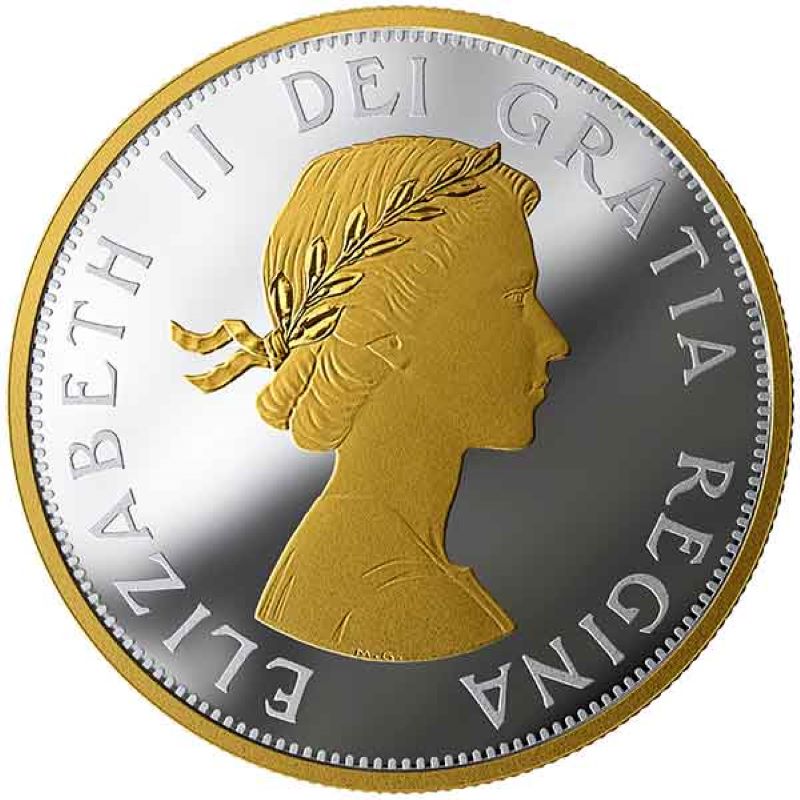 Fine Silver Coin with Gold Plating - 60th Anniversary of the 1995 Half Dollar Obverse