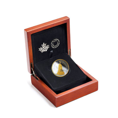 Fine Silver Coin with Gold Plating - Renewed Silver Dollar: The National War Memorial Packaging