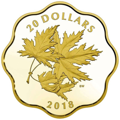 Fine Silver coin with Gold Plating - Iconic Maple Leaves Reverse