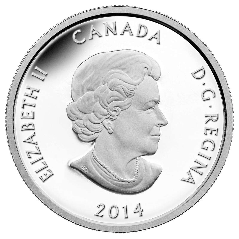 Fine Silver Coin with Colour - 100th Anniversary of Hockey Canada Obverse