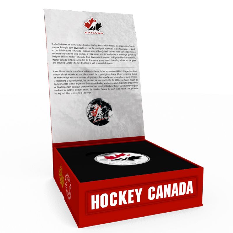 Fine Silver Coin with Colour - 100th Anniversary of Hockey Canada Packaging