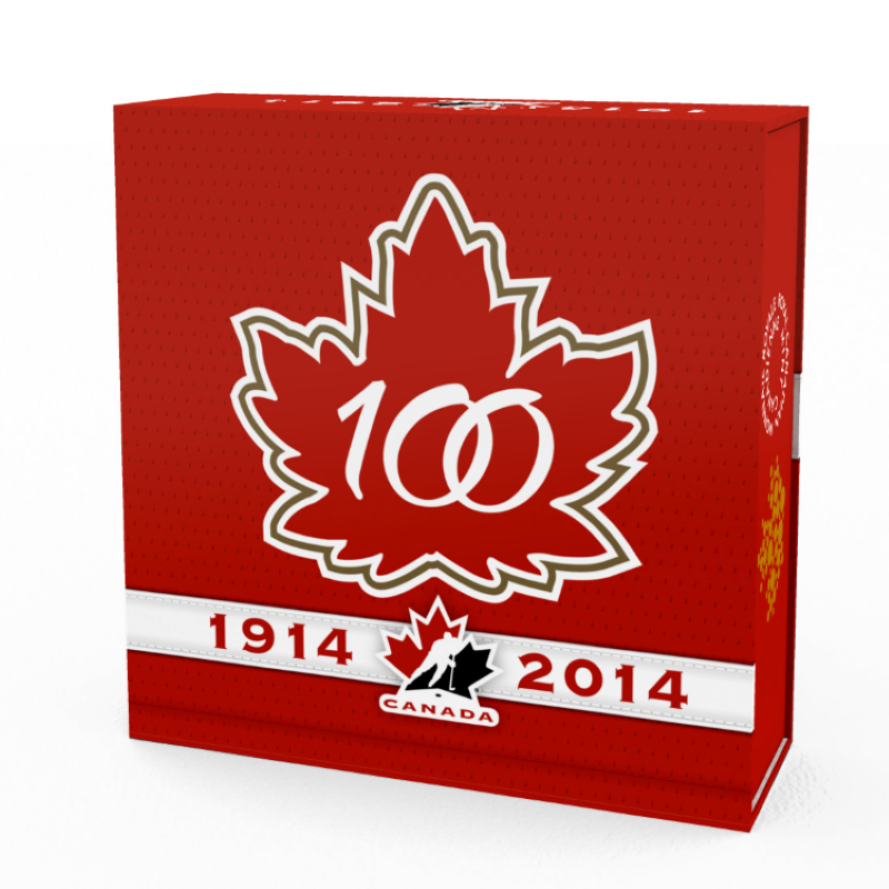 Fine Silver Coin with Colour - 100th Anniversary of Hockey Canada Packaging