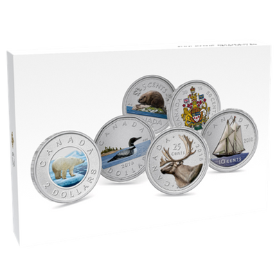 Fine Silver 6 Coin Set with Colour - Big Coin Series Packaging