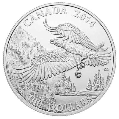 Pure Silver Coin - Bald Eagle Reverse