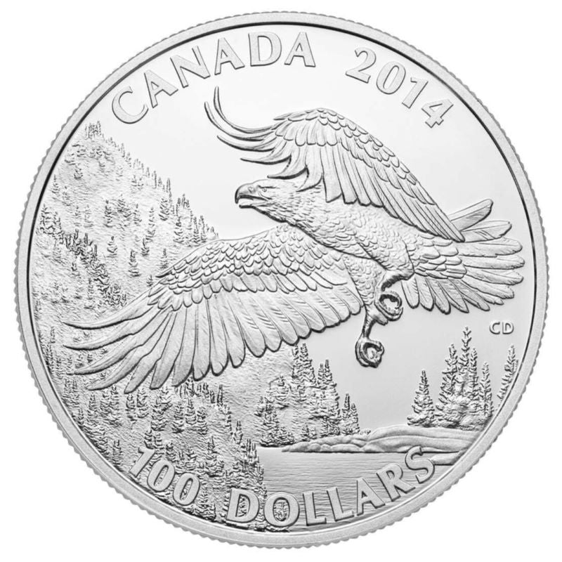 Pure Silver Coin - Bald Eagle Reverse