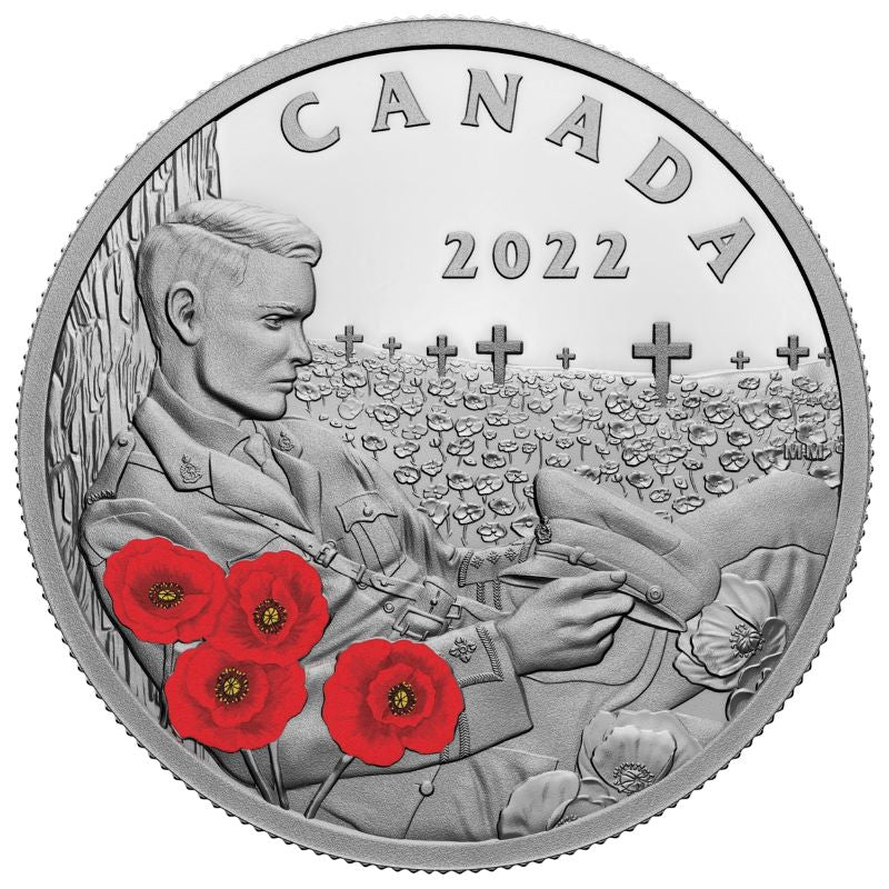 Fine Silver Coin with Colour - Remembrance Day Reverse