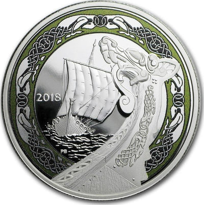 Fine Silver Colin with Colour - Norse Figureheads: Northern Fury Reverse